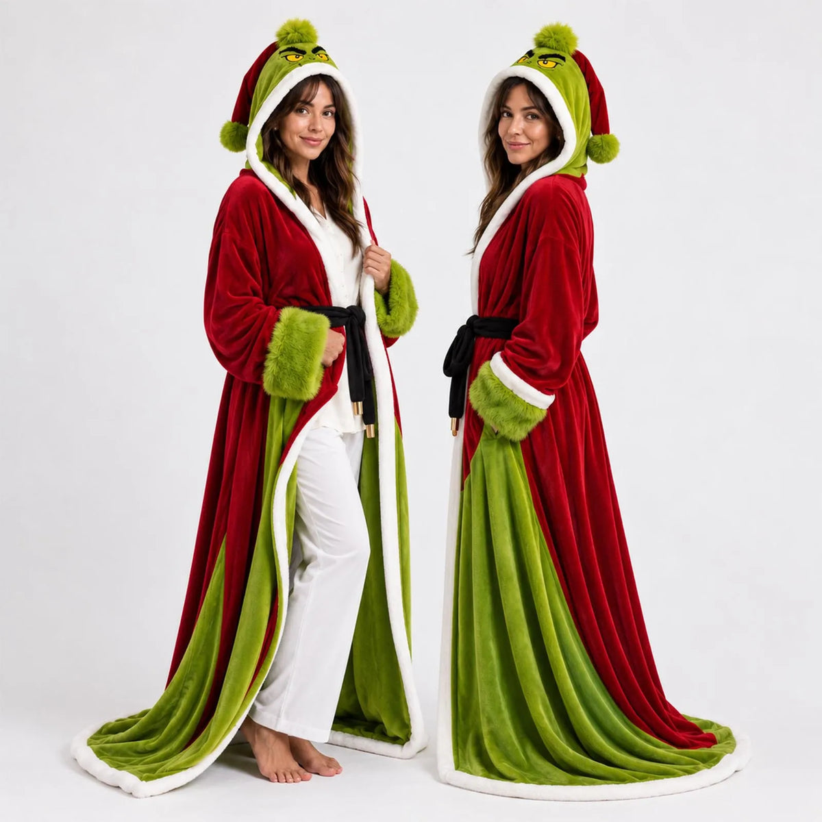 Płaszcz Leśny Elf – przód i tył na modelkach